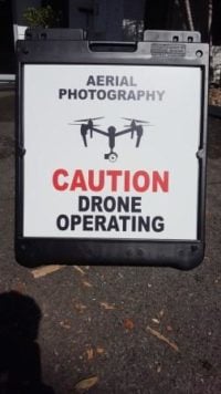 Drone Caution sign