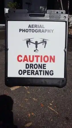 Drone Caution sign