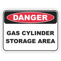 Danger gas cylinder storage area safety sign - AS1319 compliant, National Safety Signs Australia