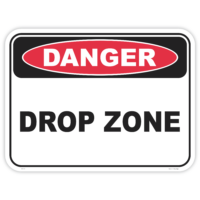 Danger drop zone safety sign - AS1319 compliant, National Safety Signs Australia
