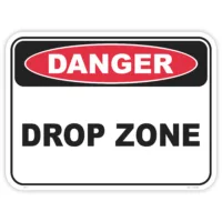 Danger drop zone safety sign - AS1319 compliant, National Safety Signs Australia