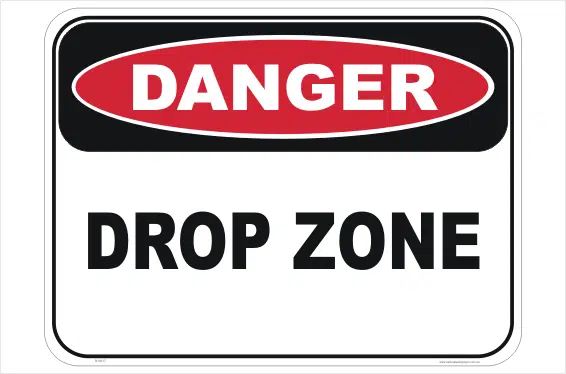 Drop Zone sign