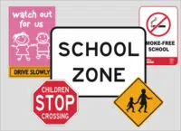 Playground and School signs