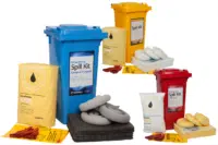 120 Litre Wheeled bin Spill Kit. 120 litre spill kit wheelie bin.. Buy from National Safety Signs, Australia