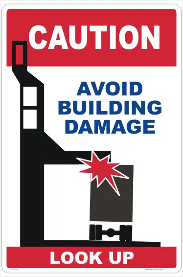Truck Height Damage sign