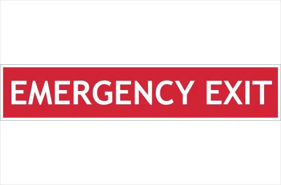 Emergency Exit sign