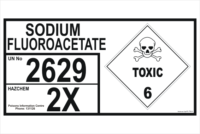 Sodium Fluoroacetate storage panel sign