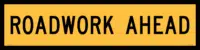 Multi Message sign Roadwork Ahead 1200 x 300  MM937