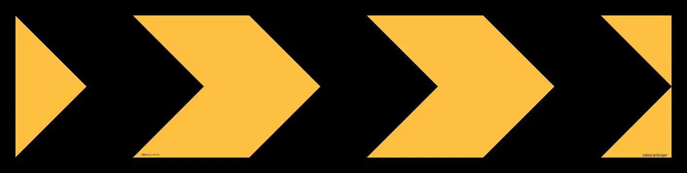 Multi Message sign Chevron 1200 x 300  MM948