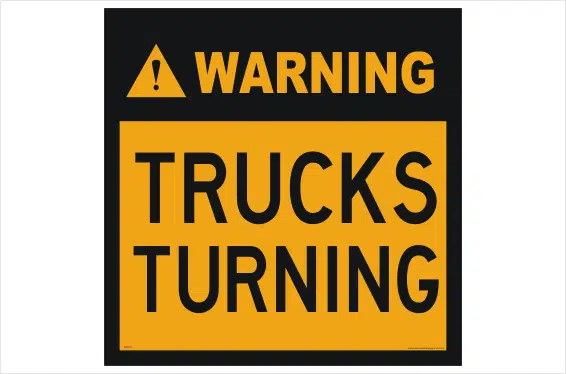 Mulit Message Trucks Turning sign