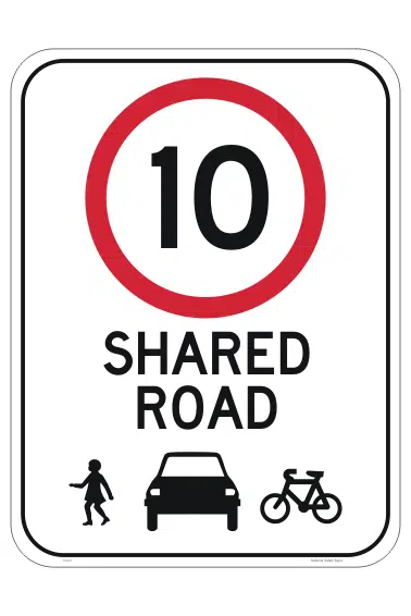 Shared Road 10KPH Sign    RD481 - Image 2