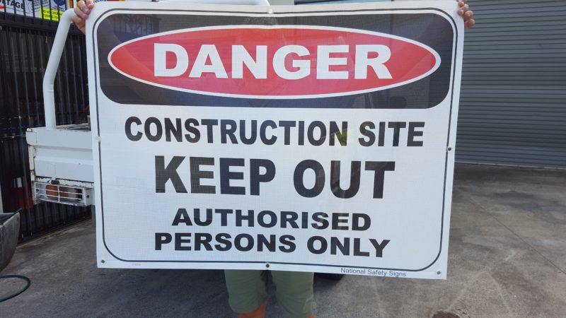 Construction Site Danger Banner