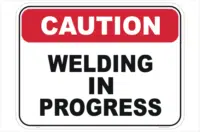Welding Caution sign