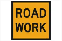 Road Work sign