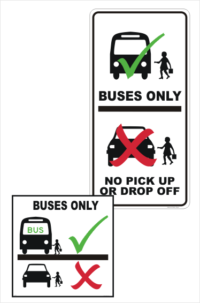 Buses Only sign