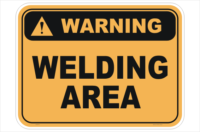 Welding Area sign
