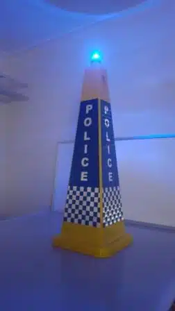 Police Traffic Cone with light