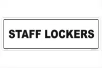 Staff Lockers sign