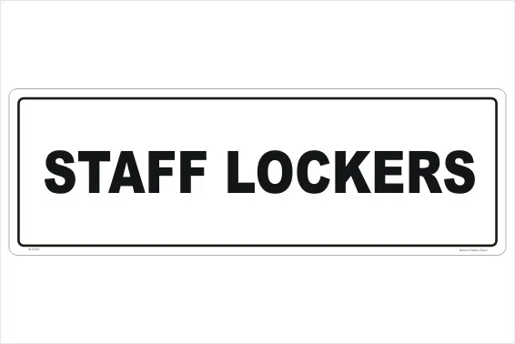 Staff Lockers sign