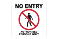 No Entry 600x600 sign