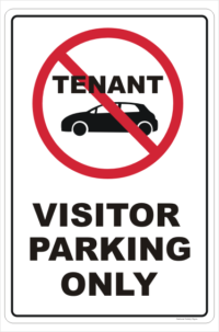 No Tenant Visitor Parking Sign - Visitor, Resident and Tenant Parking Signs
