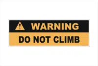 Do Not Climb label