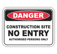Construction Site No Entry sign  D10320