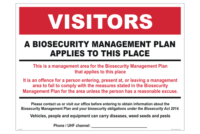 Farm Biosecurity Management Sign