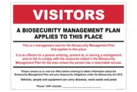Farm Biosecurity Management Sign