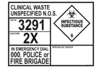 Clinical Waste Transport Placard