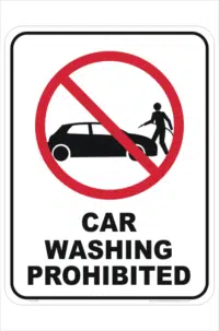 Car Washing Prohibited sign  P22104