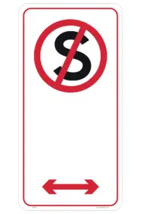 No Stopping sign RD497
