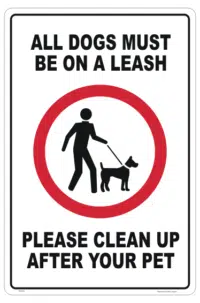 Dogs on a Leash Sign     R2435