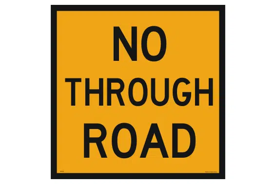 No through road sign