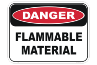 Flammable Material sign. Danger, Flammable materials