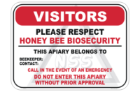 Beekepers Honey Bee Biosecurity Sign from National Safety Signs