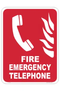 Fire Emergency Telephone sign         F14105