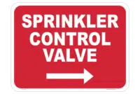 Sprinkler Control Valve sign