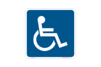Wheelchair Access Sticker - Handicapped and Disabled Parking Signs