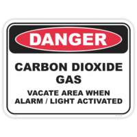 Danger carbon dioxide gas safety sign - AS1319 compliant, National Safety Signs Australia