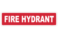 Fire Hydrant Label - Fire Hydrant Sign