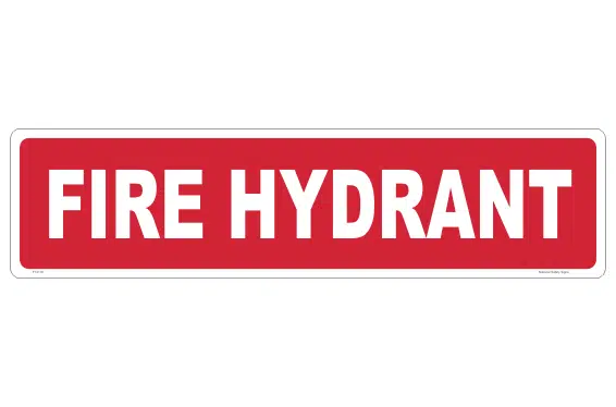 Fire Hydrant Label - Fire Hydrant Sign