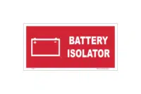 Battery Isolator Label
