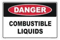 Combustible Liquids Danger Sign