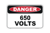650 Volts Sign