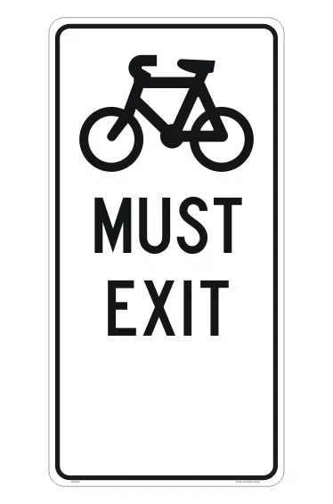 Bicycles Must Exit Sign RD520 - Image 3