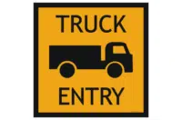 Truck Entry sign