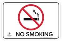 SA Health No Smoking Sign