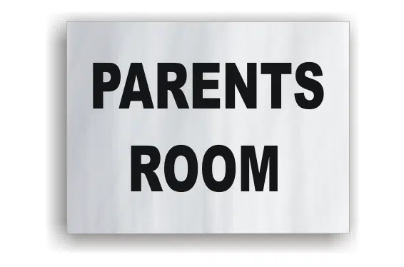 Parents Room Aluminium Sign