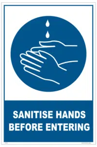 Sanitise Hands Before Entering sign IN190